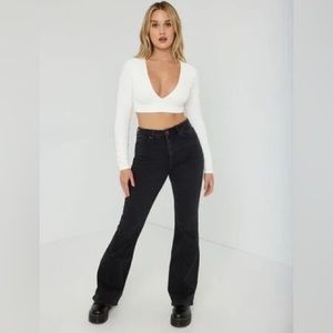 Garage Black Flare Jeans